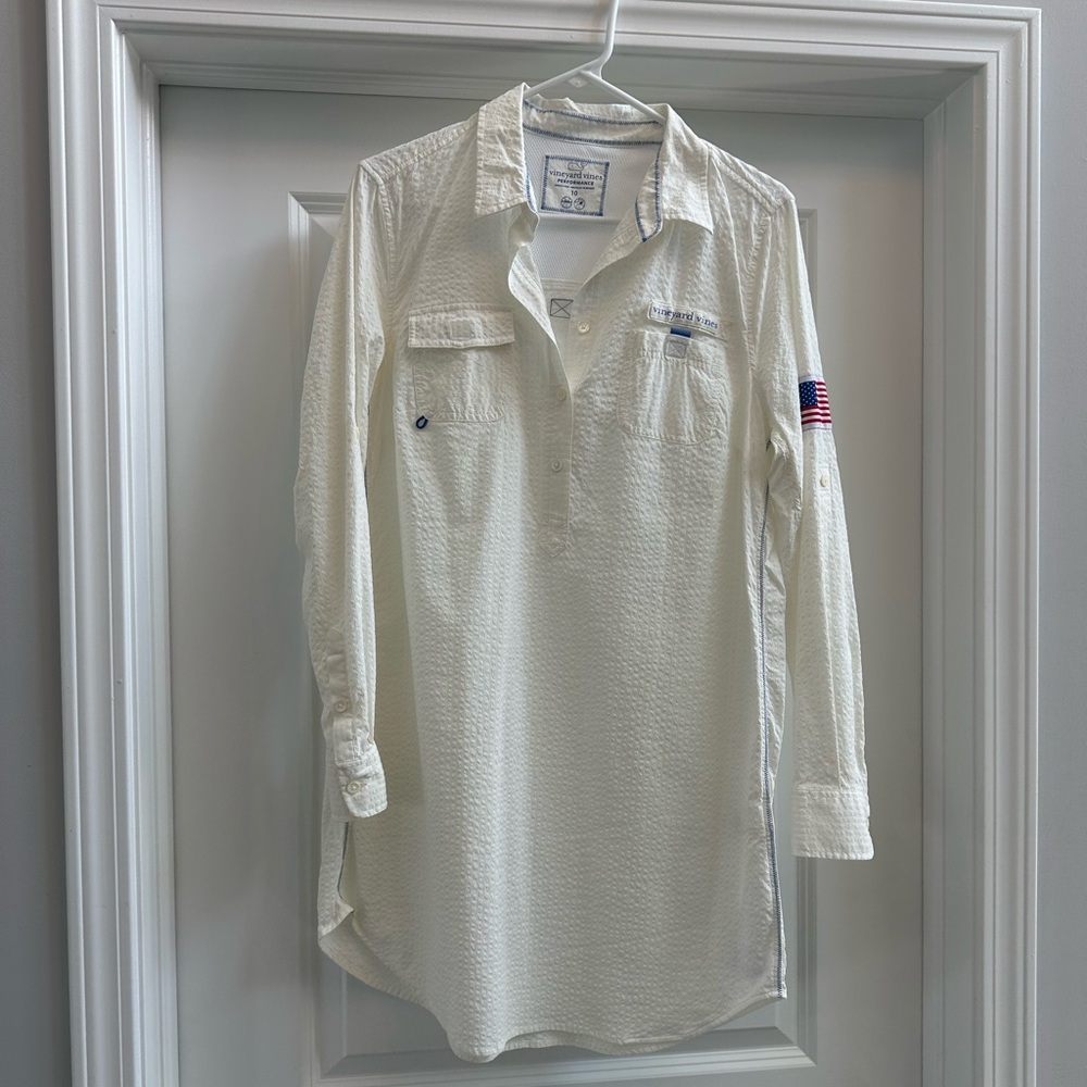 Vineyard Vines Button-Down Cover-Up - White
